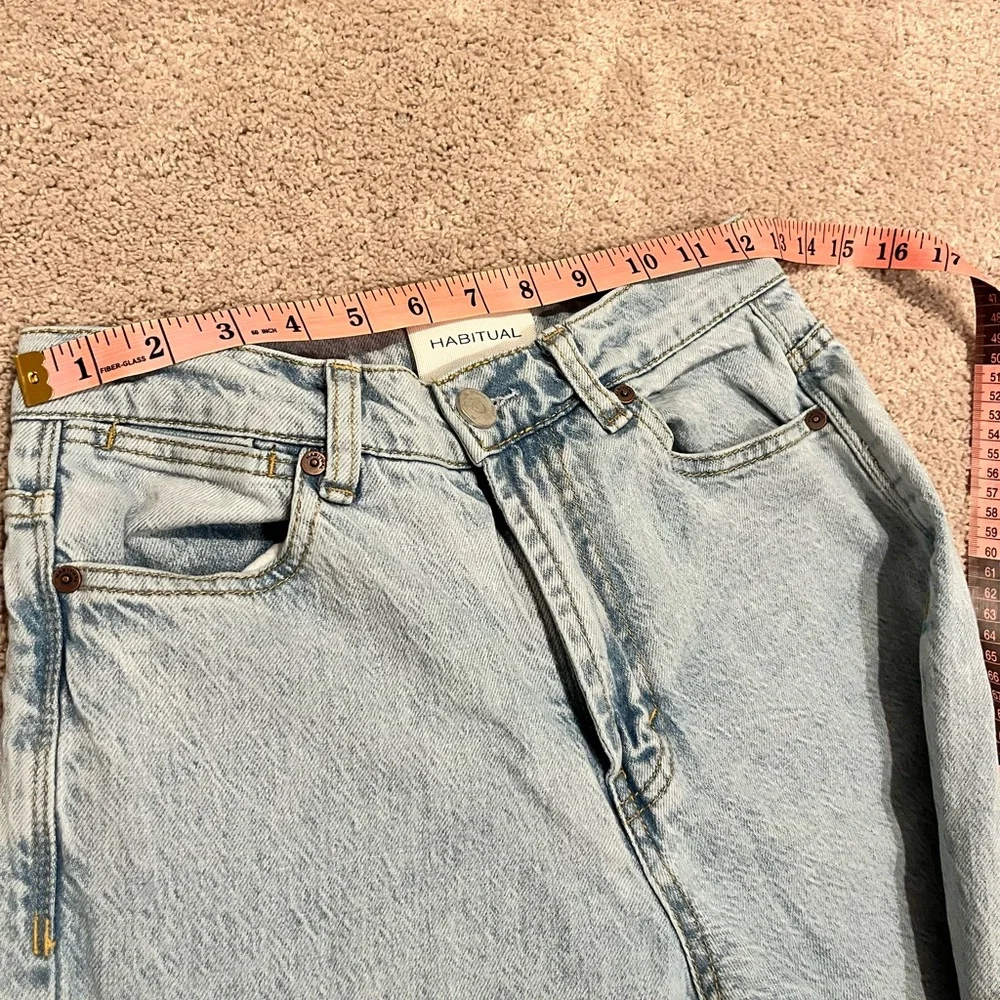 Habitual wide leg jeans distressed light wash size 25 - Picture 8 of 11